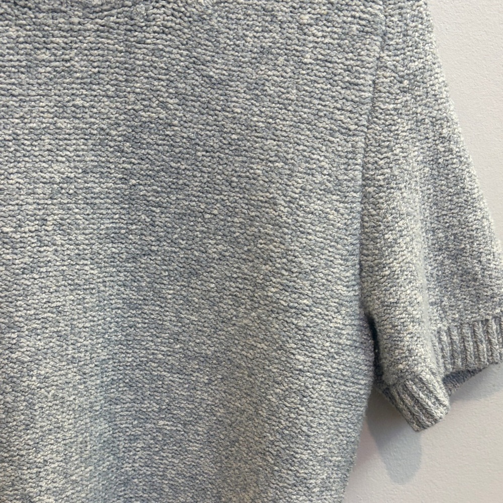 Abercrombie & Fitch Gray & White Cotton Blend Sweater Small Normcore Cottagecore - Picture 7 of 13